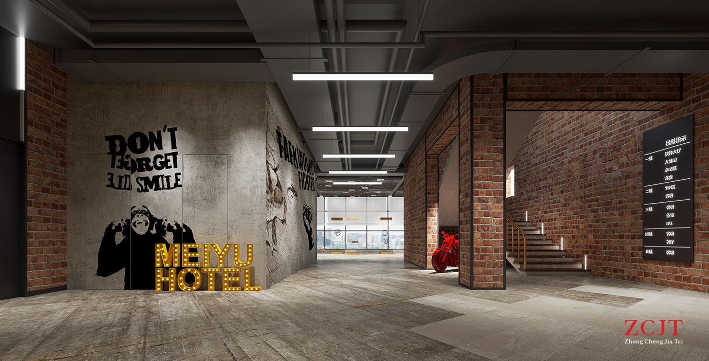 酒店室内装修、走廊楼道设计装修